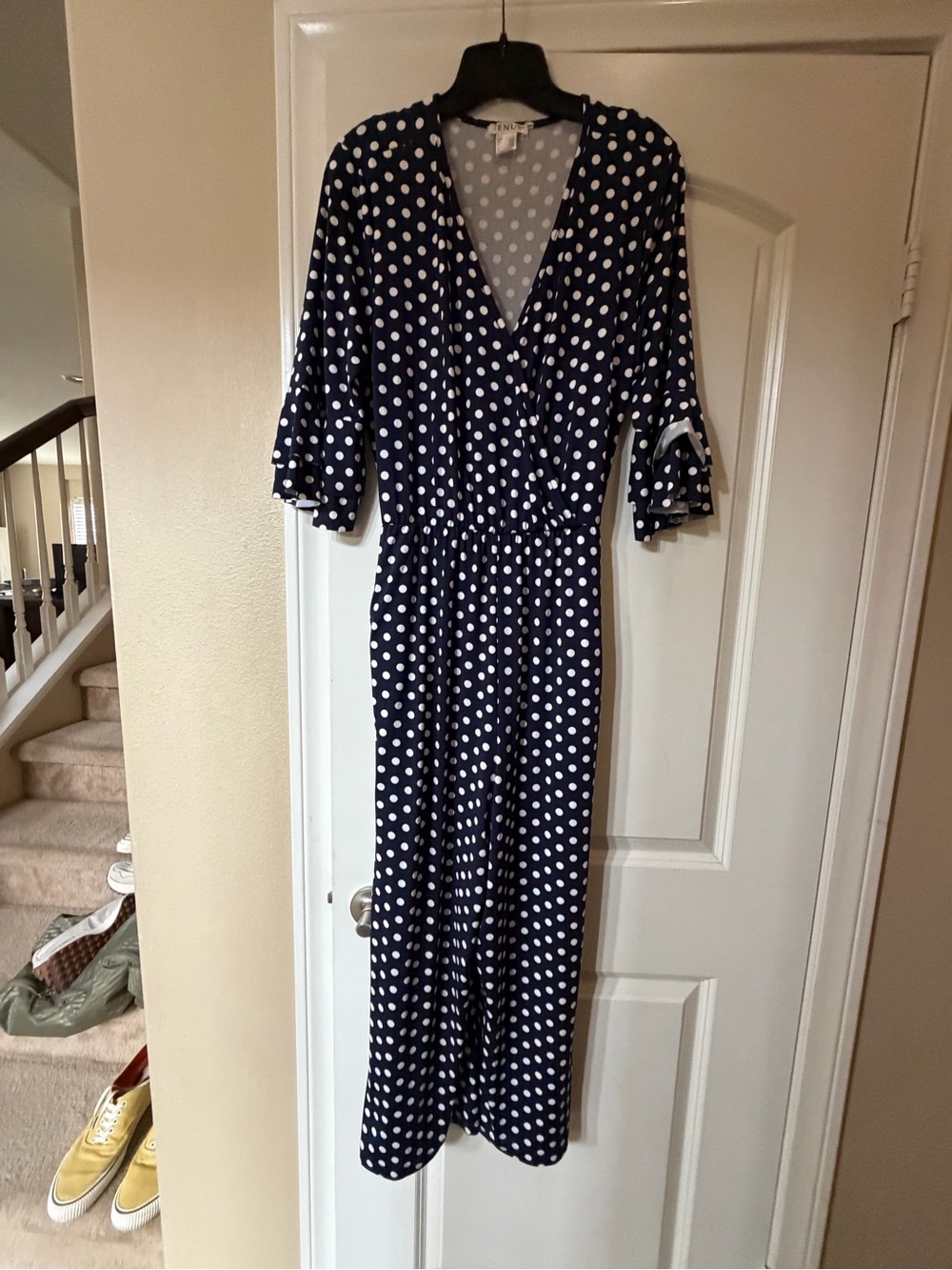Navy blue polkadot jumper
